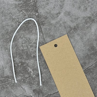 swing tags supplied with string