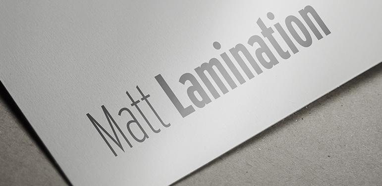 Swing tags matt lamination