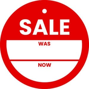 circular sale tag