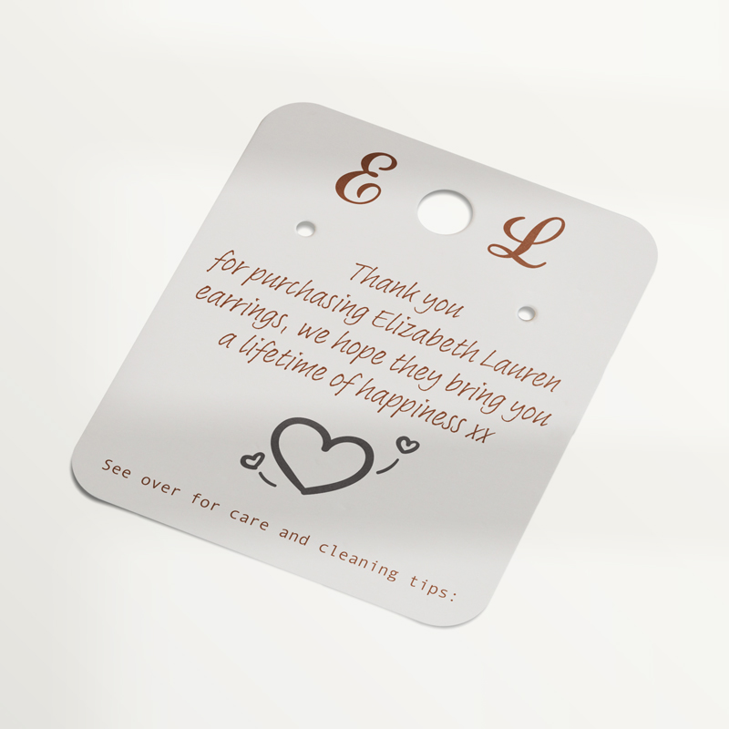 earrings gift tag