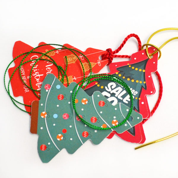 christmas tee cut out tags
