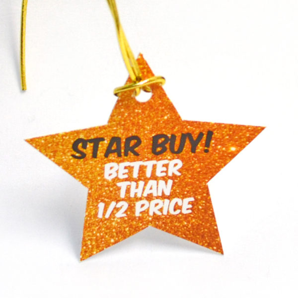 star shaped swing tag