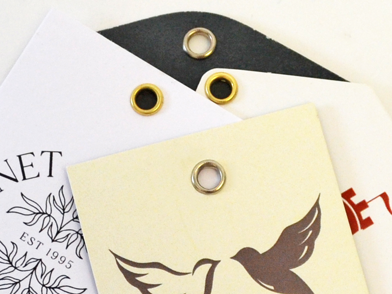 swing tag eyelets